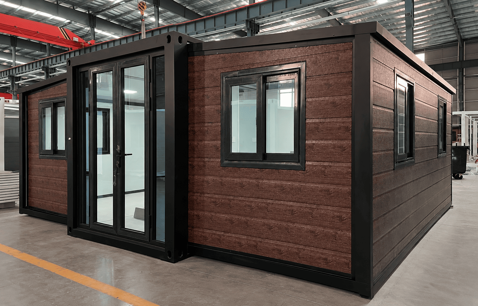 Casa Box Contenitore espandibile da 20 piedi | Cabina Modulare Grigio Antracite