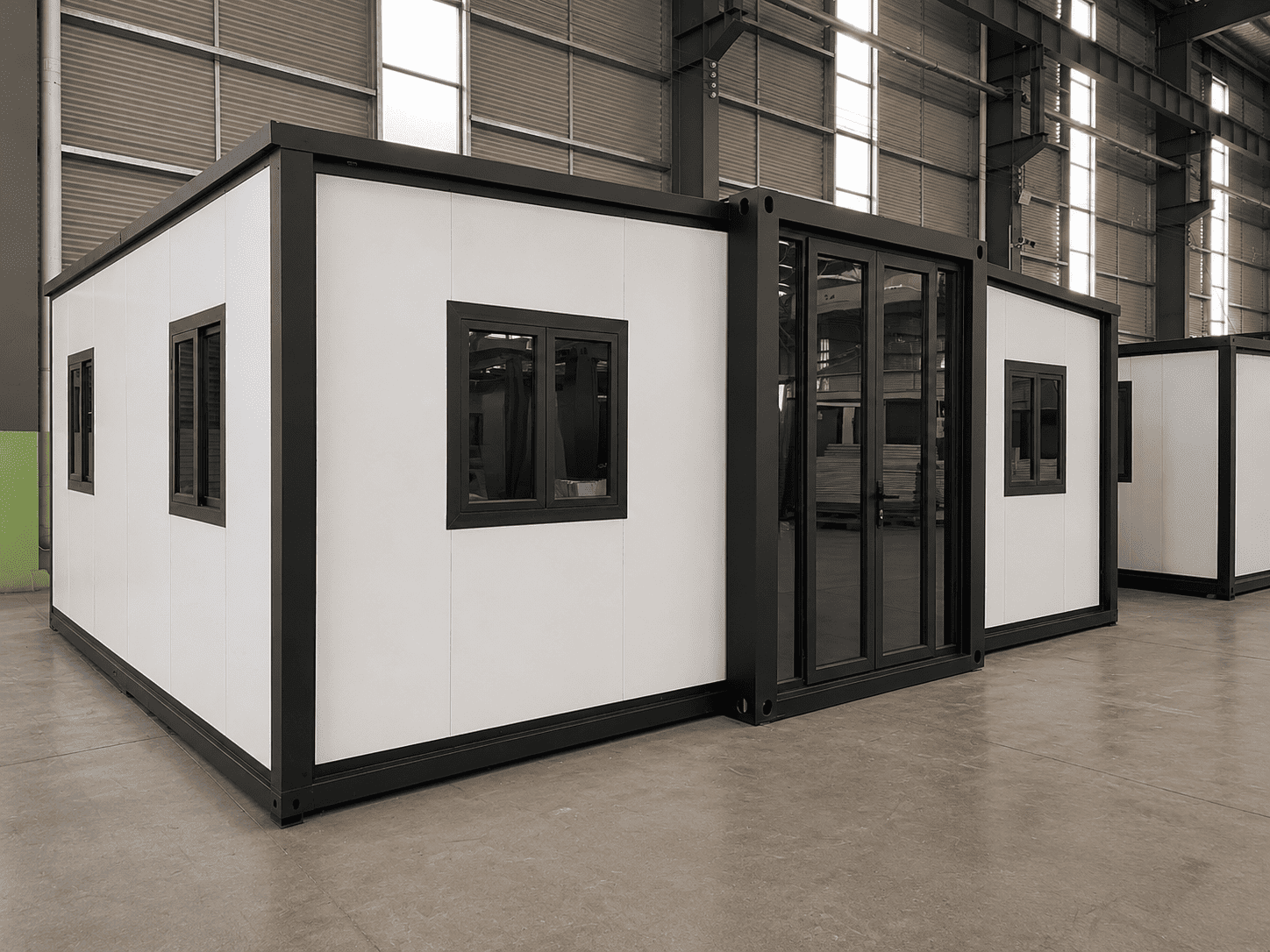 Casa container espandibile da 20 piedi Casa Box | Minimalista in bianco e nero 2B1B