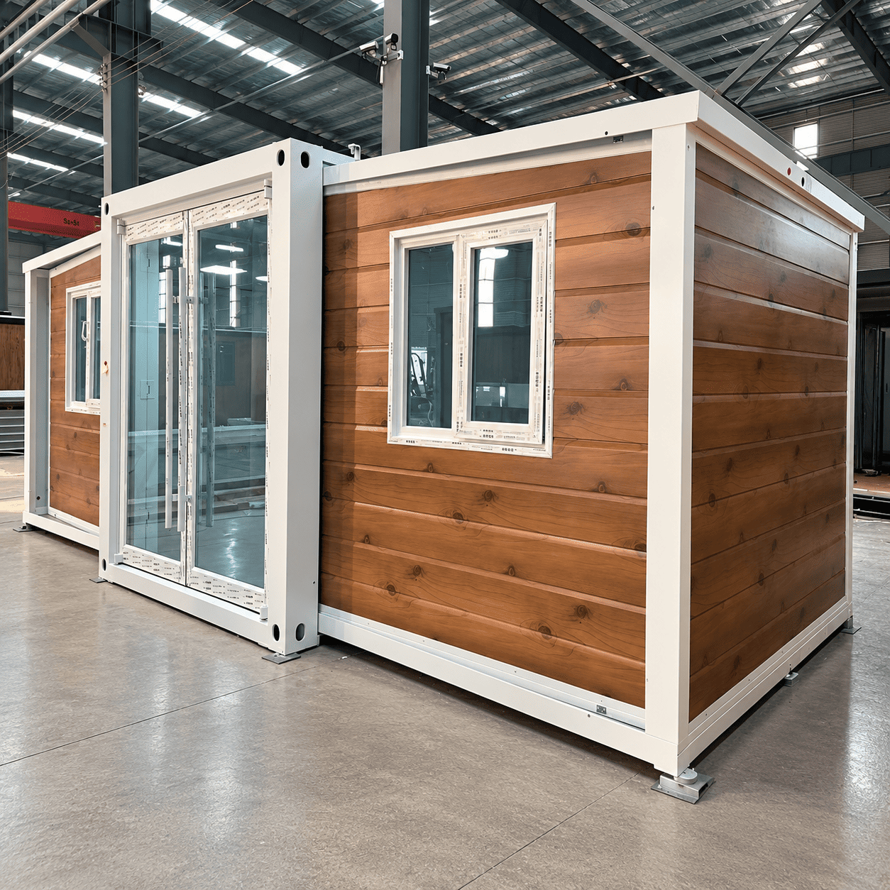 Casa Box Contenitore espandibile da 10 piedi | Cabina rustica da cortile con aspetto legno naturale