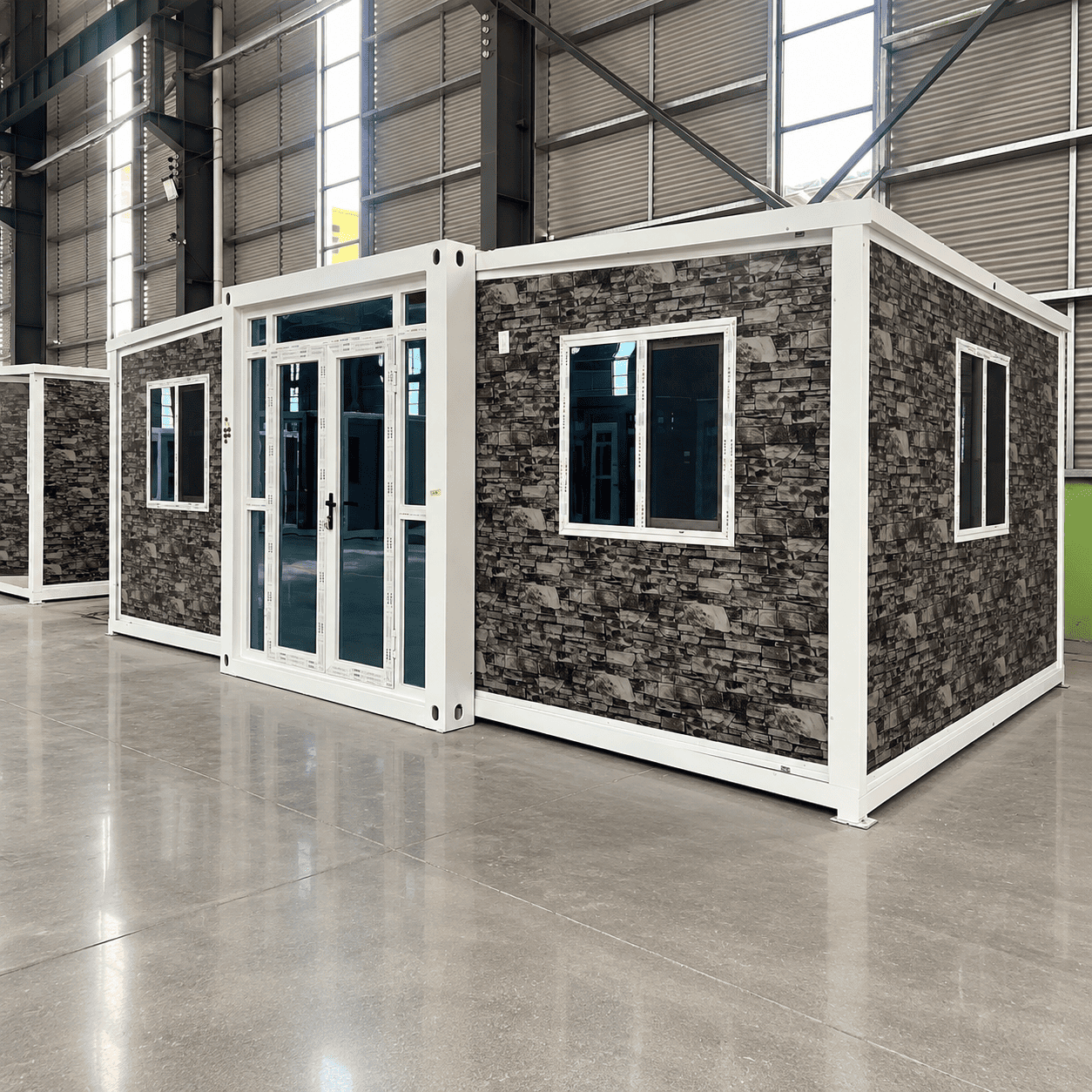 Casa Box Contenitore espandibile da 10 piedi | Cabina con struttura rocciosa