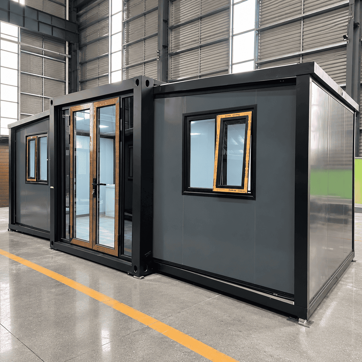 Casa Box Contenitore espandibile da 10 piedi | Pannello moderno con cornice nera